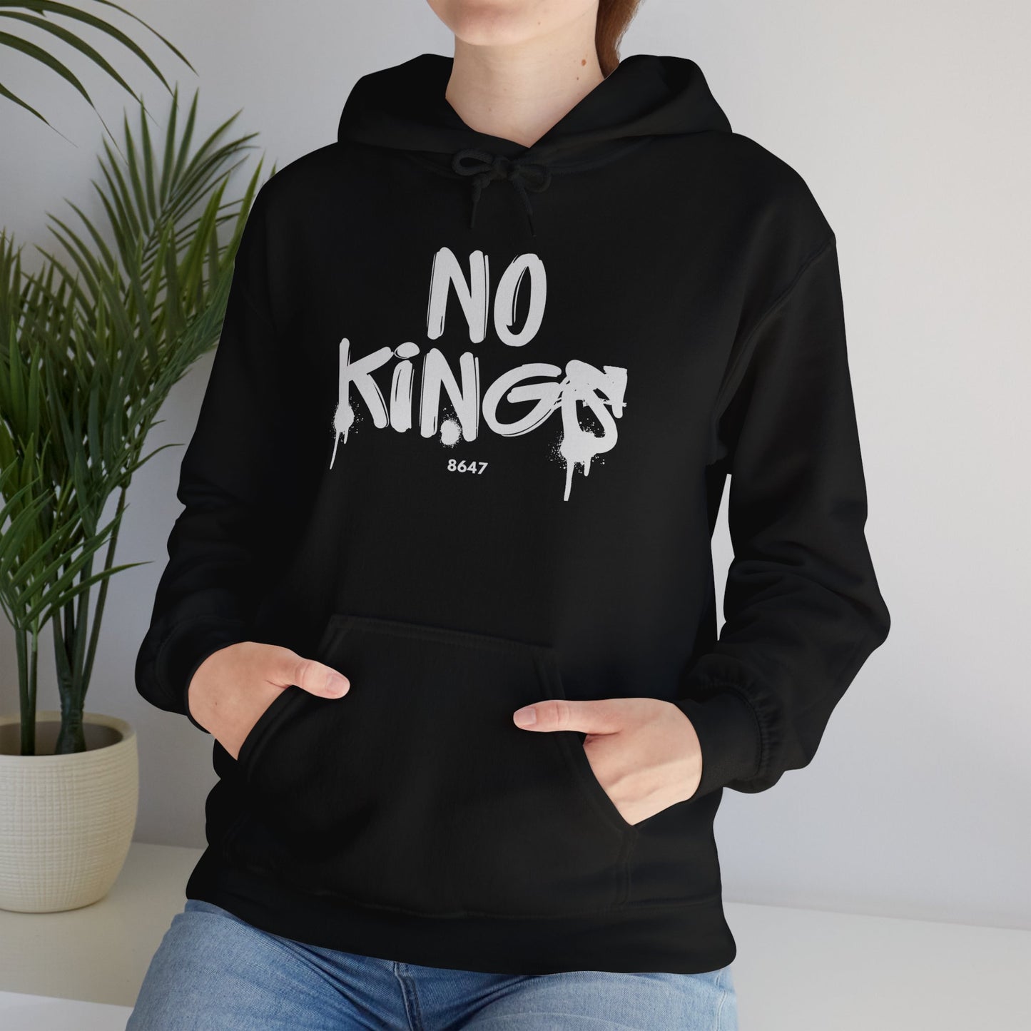 No Kings Protest Hoodie, Anti-Trump Sweatshirt, Political Activist Apparel, Resistance Clothing, Unisex Pullover