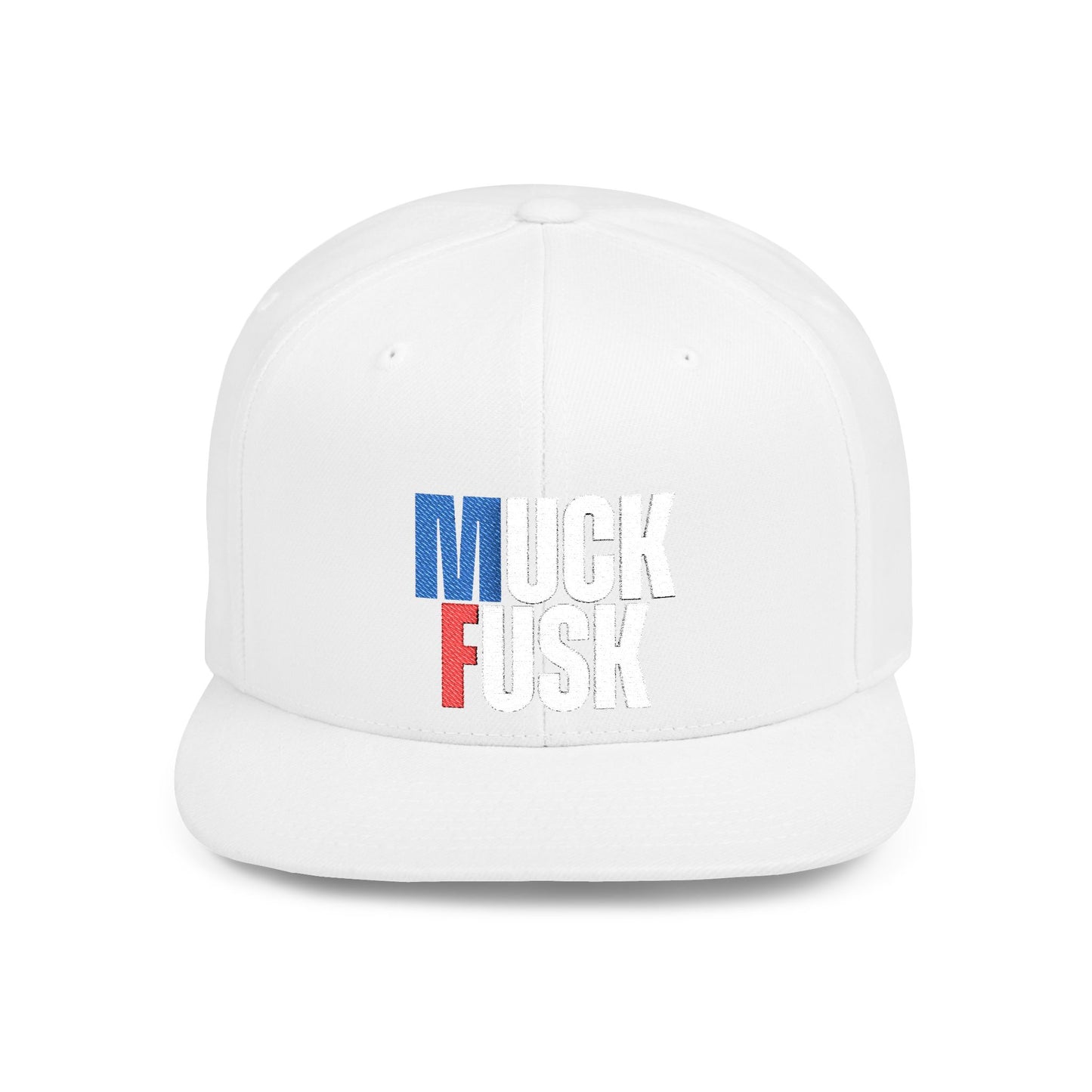 MUCK FUSK - White Blue and Red Embroidery