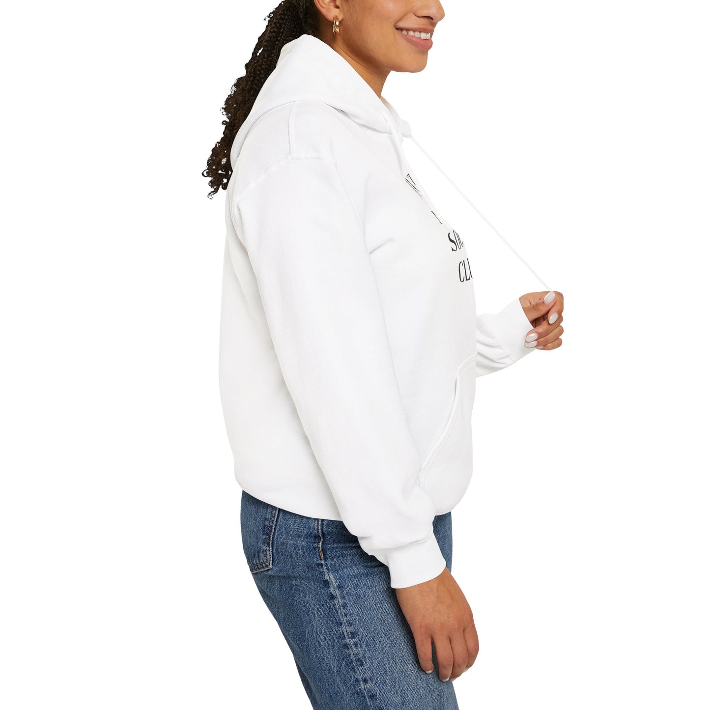Anti MAGA Social Club White Hoodie, Unisex Sweatshirt, Protest Apparel, Political Statement Wear, Activist Clothing, Front