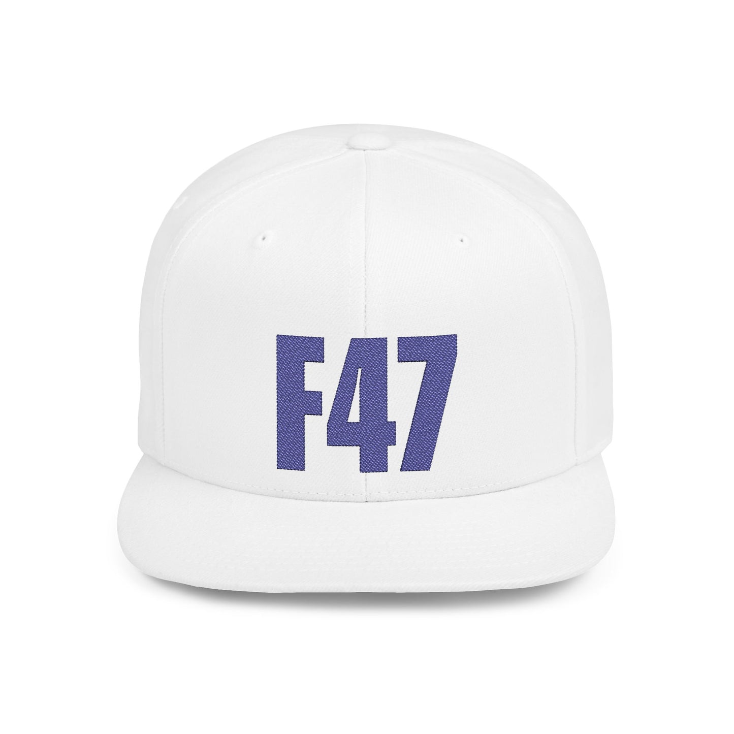 F47 Political Statement Hat – Anti-Trump, Satirical Humor Hat (Blue Embroidery)