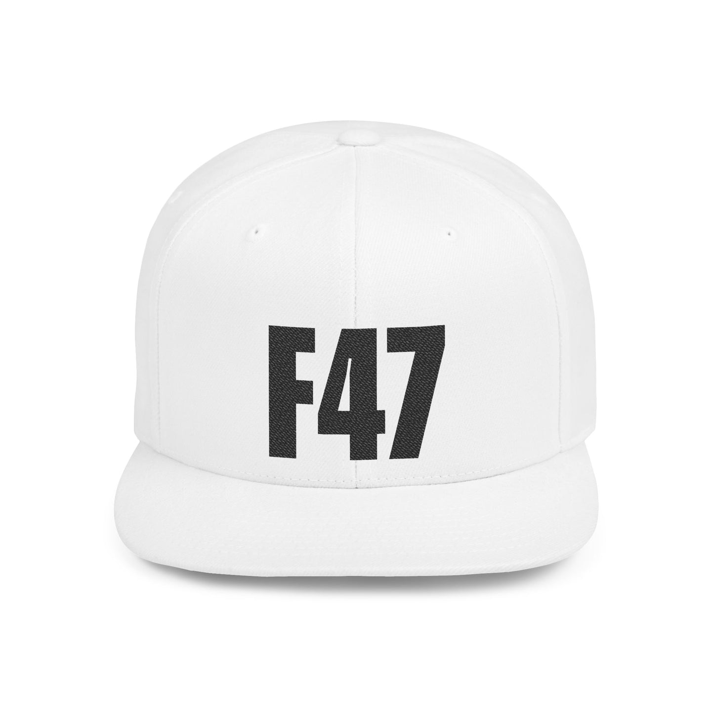 F47 Political Statement Hat – Anti-Trump, Satirical Humor Hat (Black Embroidery)
