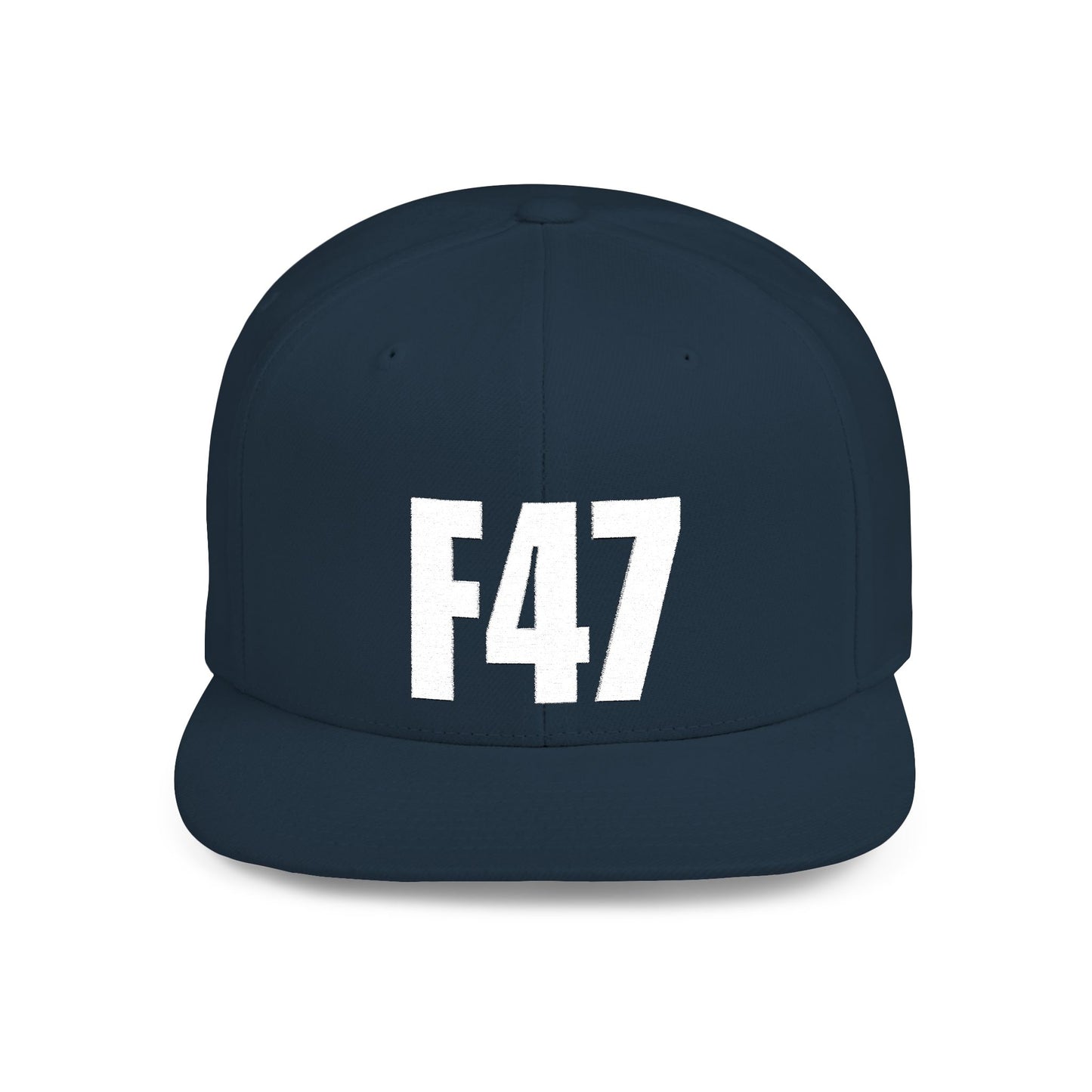 F47 Political Statement Hat – Anti-Trump, Satirical Humor Hat (White Embroidery)