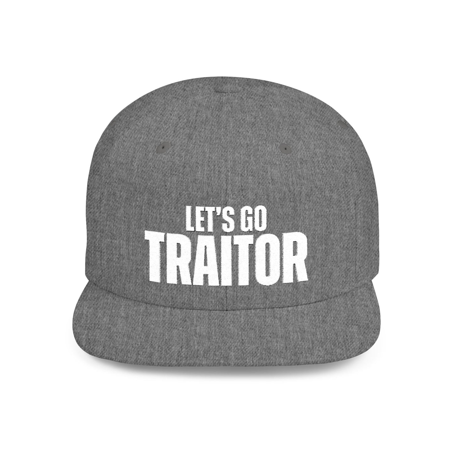 Let’s Go Traitor Political Statement Hat – The Bastos Brand (White Embroidery)