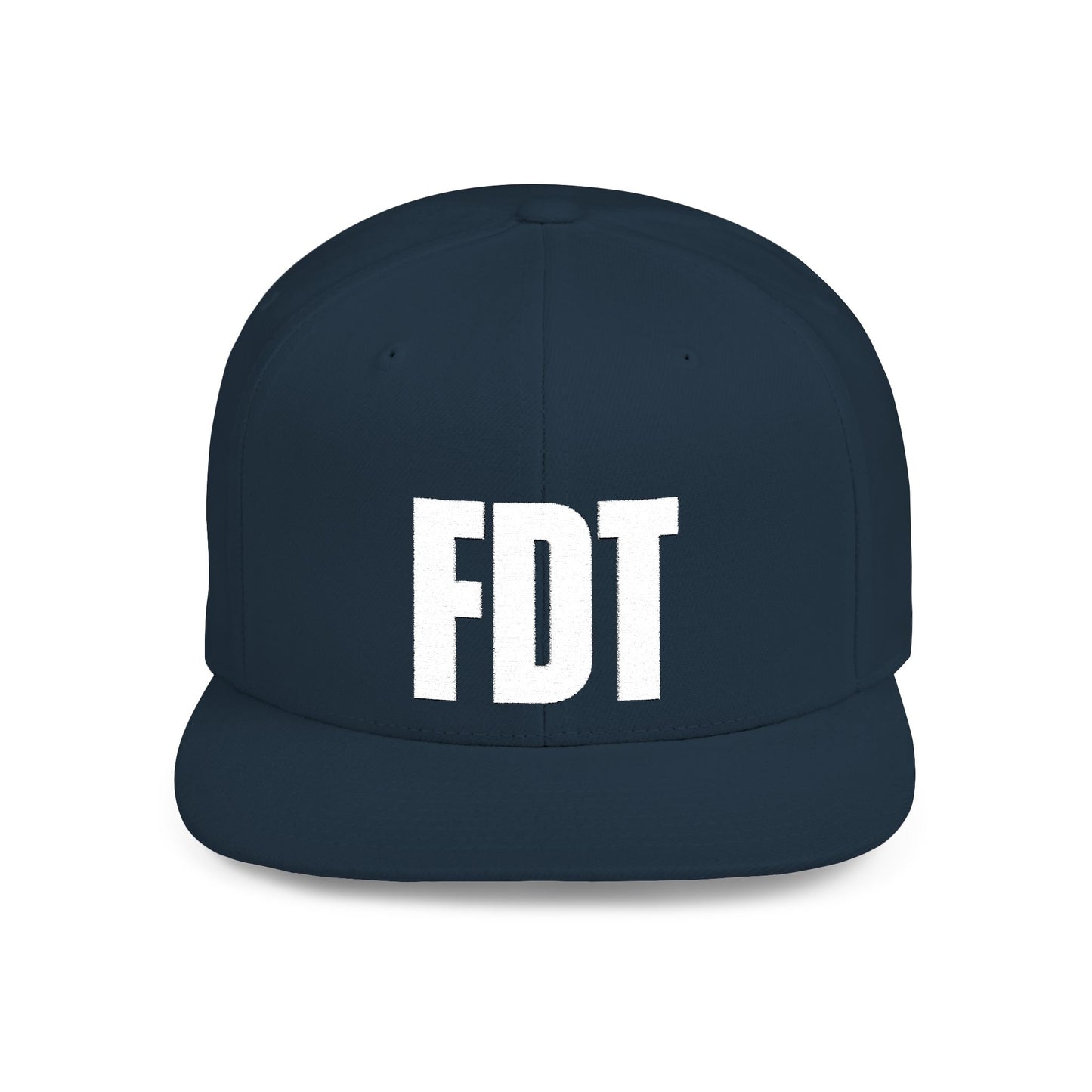 FDT Hat – Political Statement Embroidered Cap – The Bastos Brand (White Embroidery)