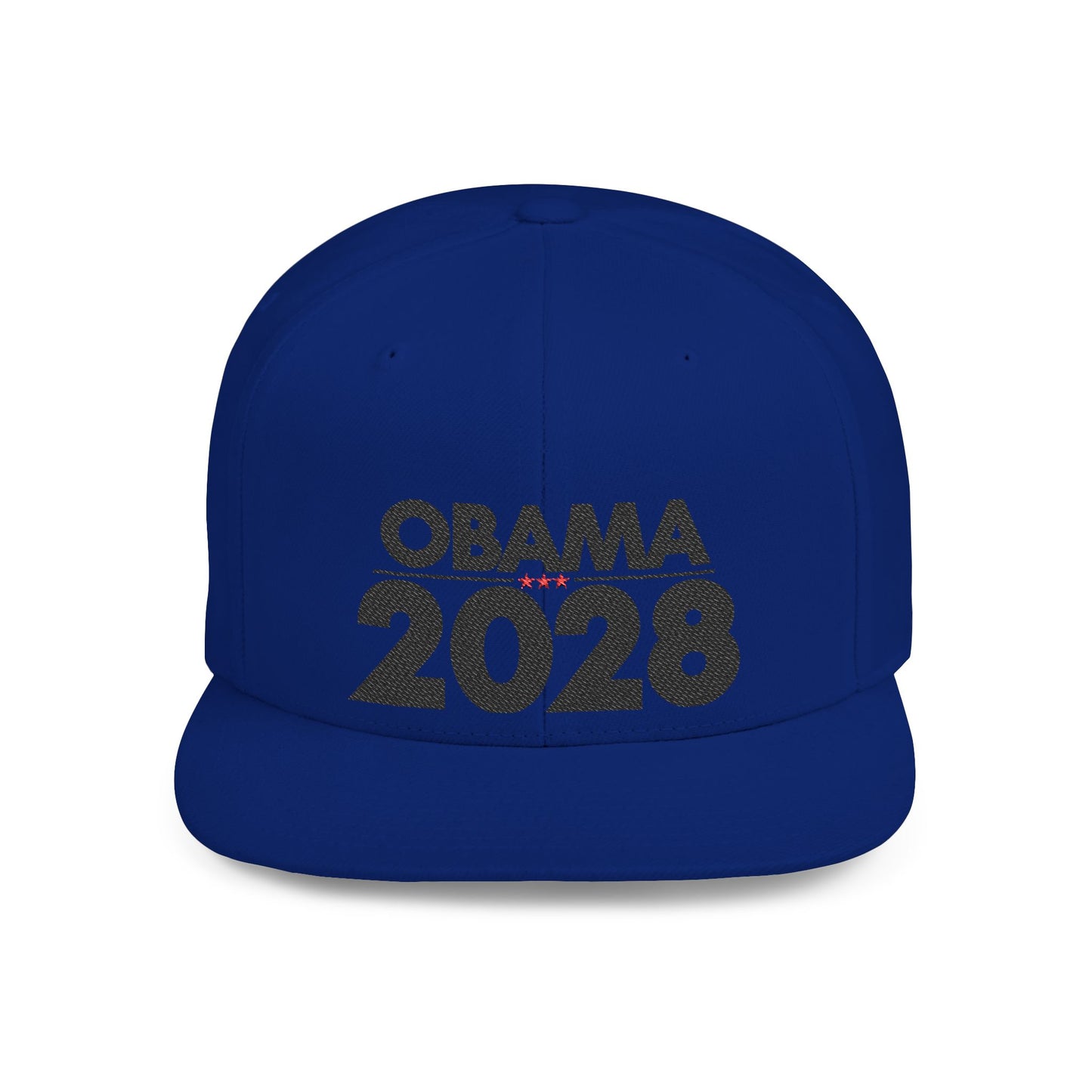 Obama 2028 Hat – Political Statement Cap by The Bastos Brand Black Embroidery
