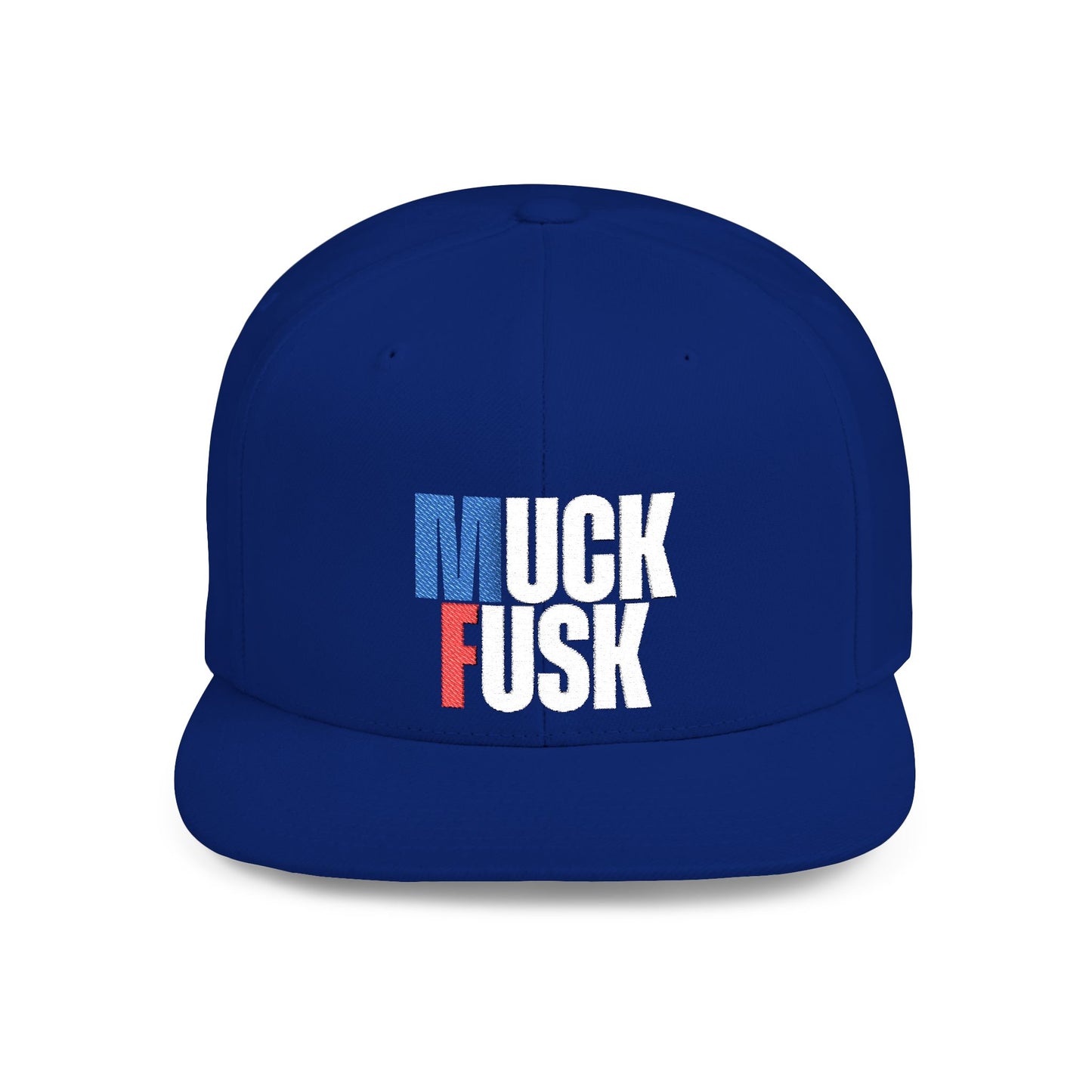 MUCK FUSK - White Blue and Red Embroidery
