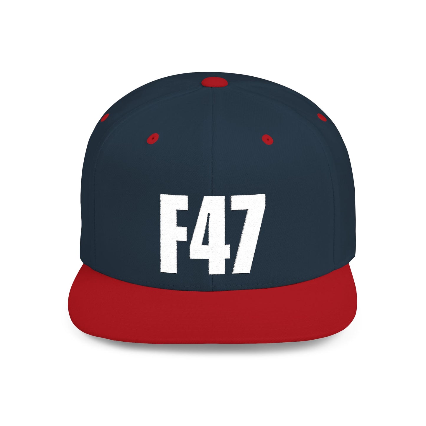 F47 Political Statement Hat – Anti-Trump, Satirical Humor Hat (White Embroidery)