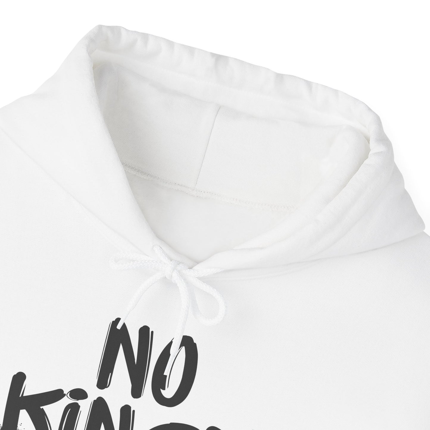 No Kings Protest Hoodie, Anti-Trump White Sweatshirt, Political Activist Apparel, Resistance Clothing, Unisex Pullover