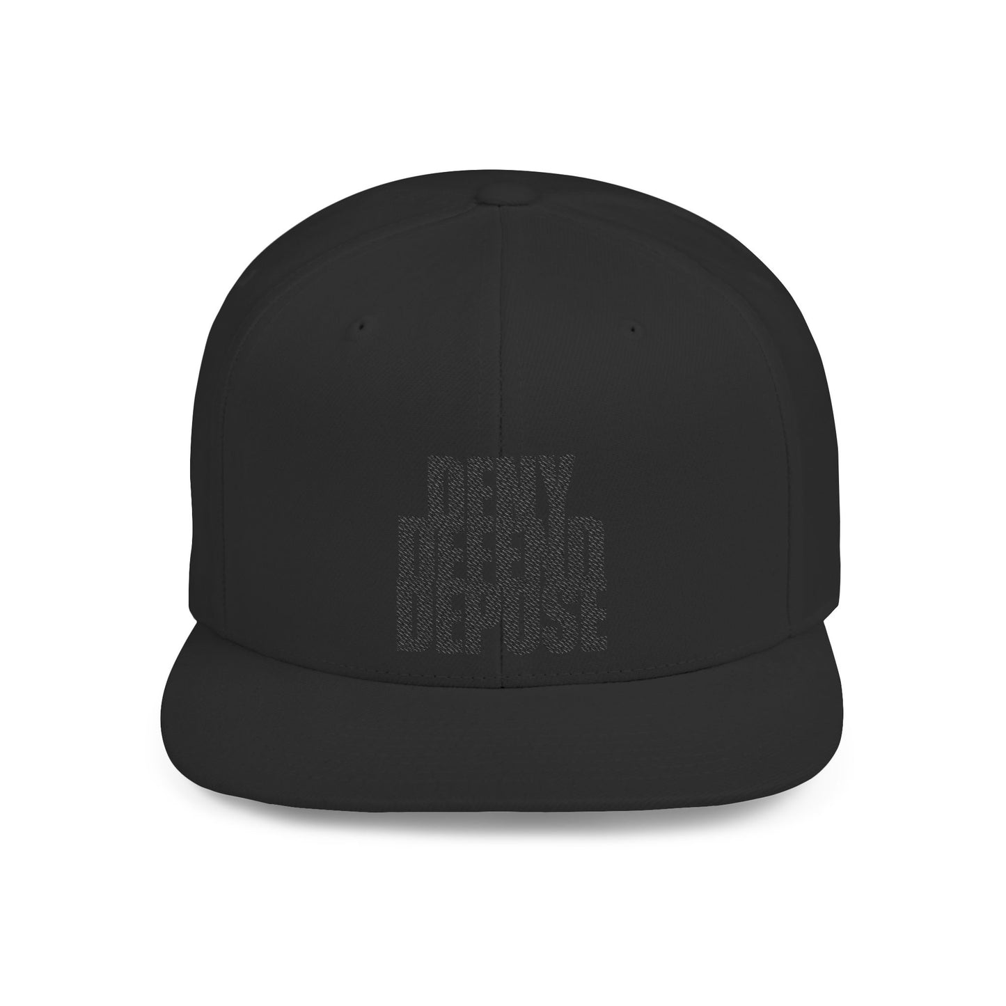 Deny Defend Depose Hat – Political Statement Cap, Anti-Elite Hat (Black Embroidery)
