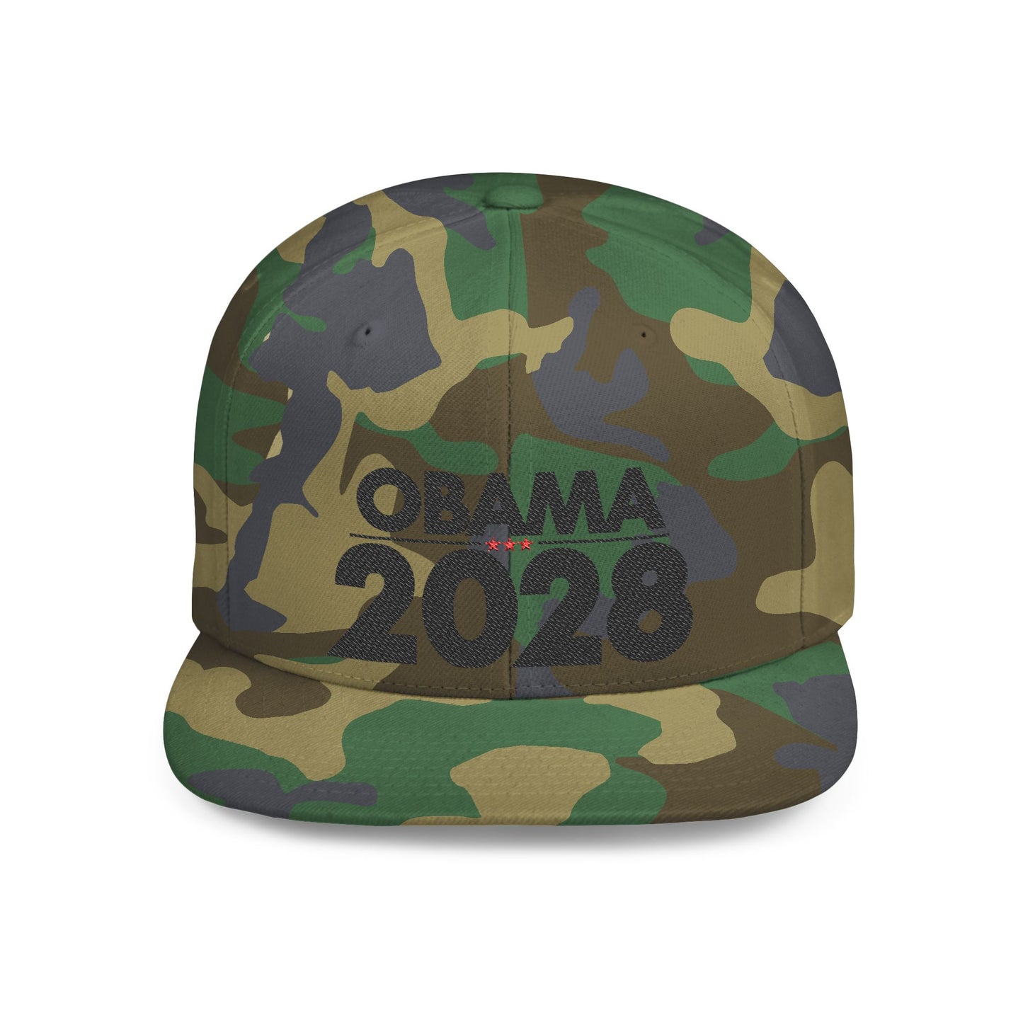 Obama 2028 Hat – Political Statement Cap by The Bastos Brand Black Embroidery
