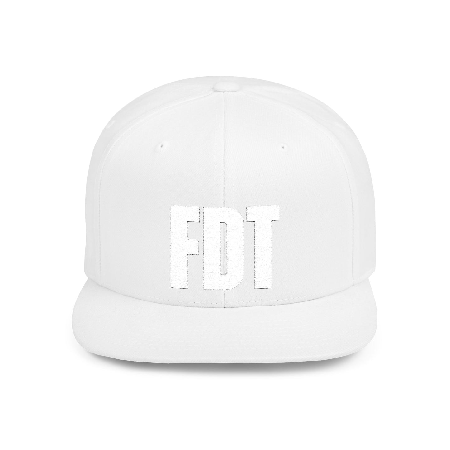 FDT Hat – Political Statement Embroidered Cap – The Bastos Brand (White Embroidery)
