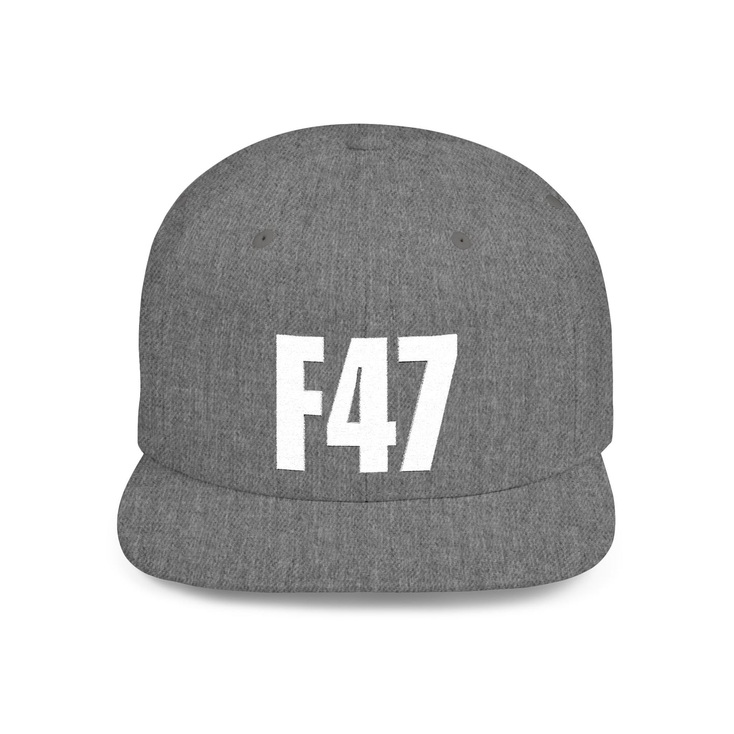 F47 Political Statement Hat – Anti-Trump, Satirical Humor Hat (White Embroidery)