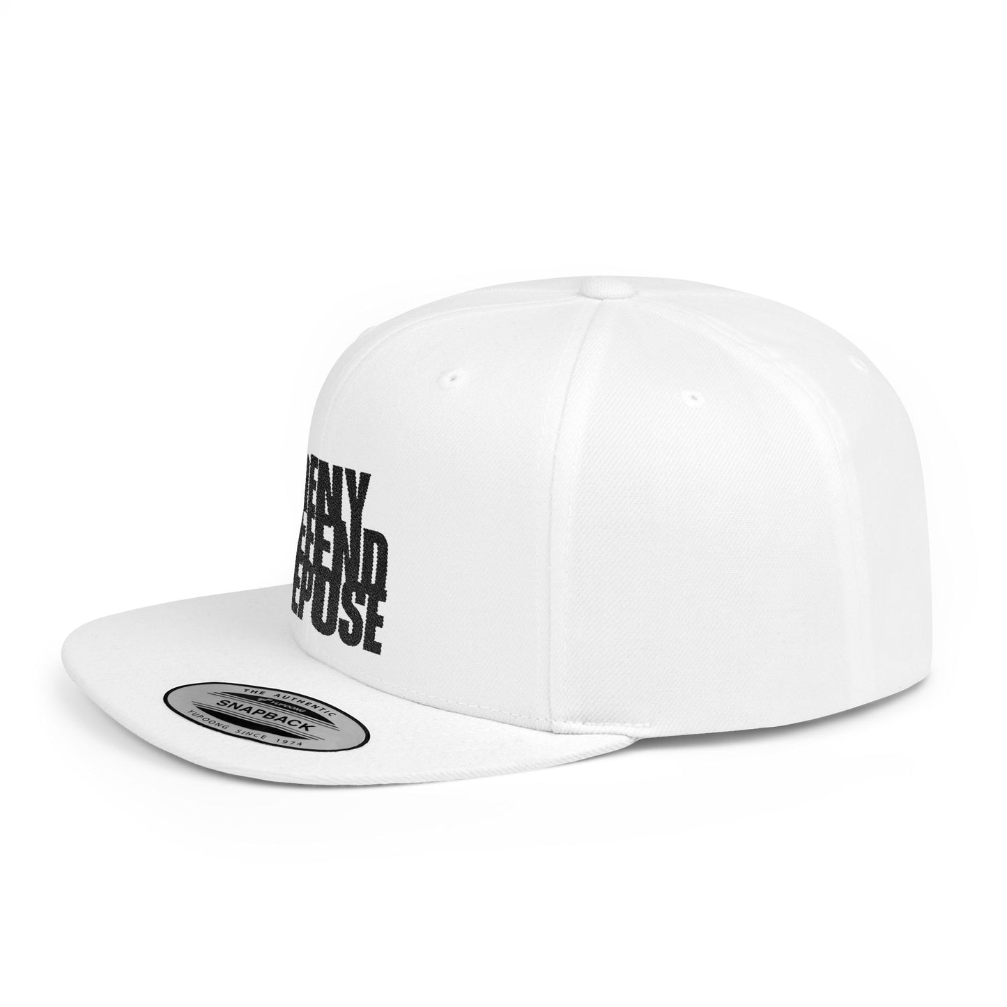 Deny Defend Depose Hat – Political Statement Cap, Anti-Elite Hat (Black Embroidery)