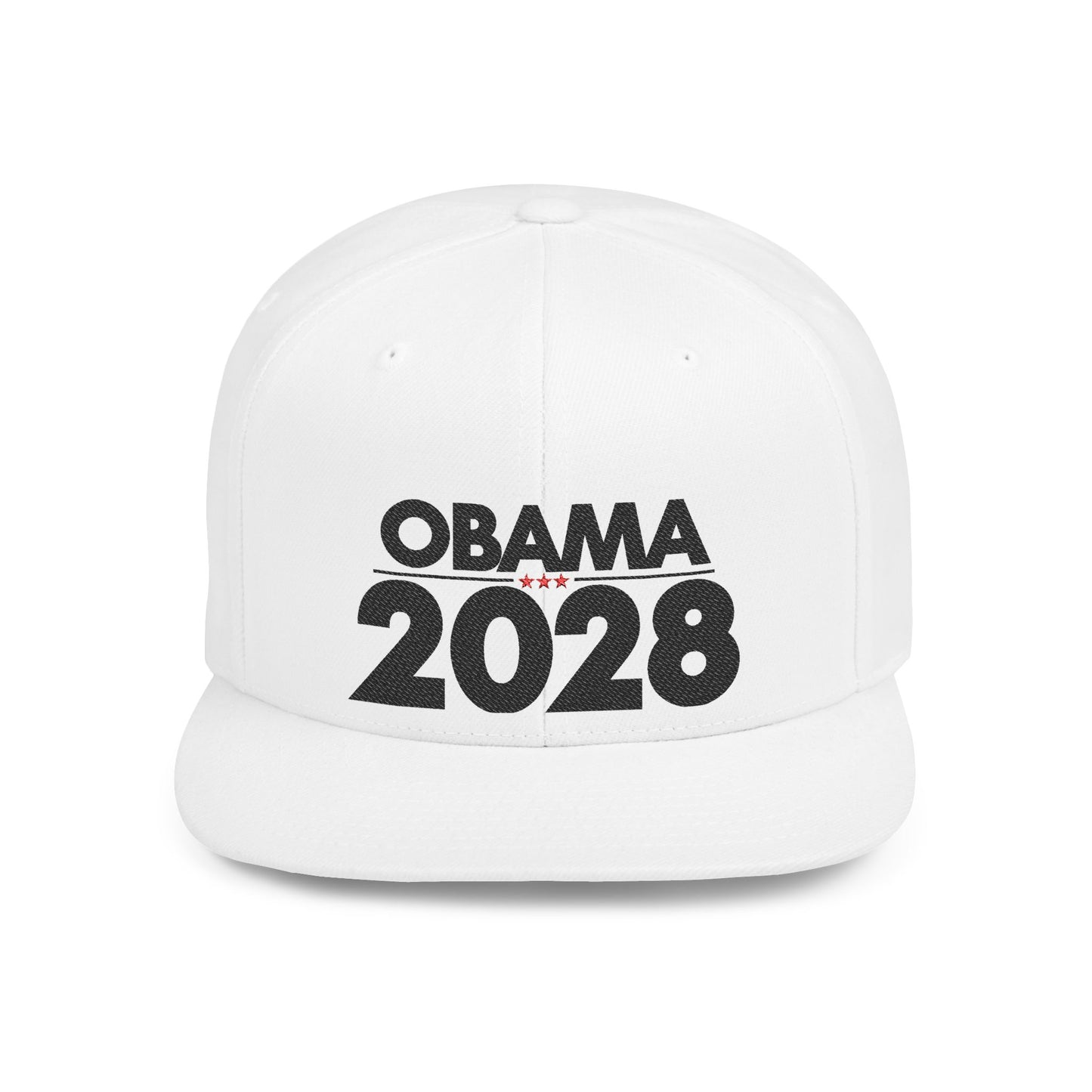 Obama 2028 Hat – Political Statement Cap by The Bastos Brand Black Embroidery