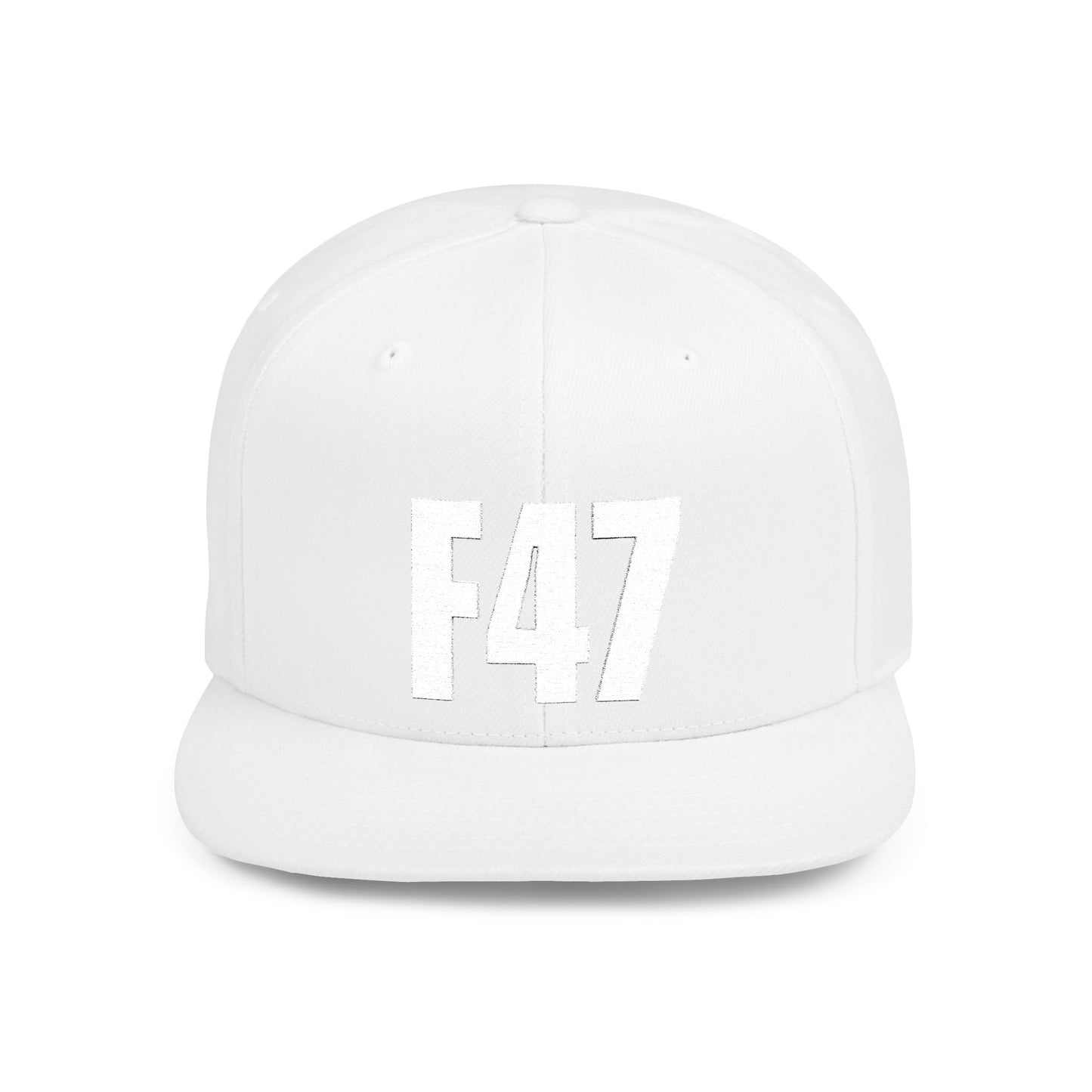 F47 Political Statement Hat – Anti-Trump, Satirical Humor Hat (White Embroidery)