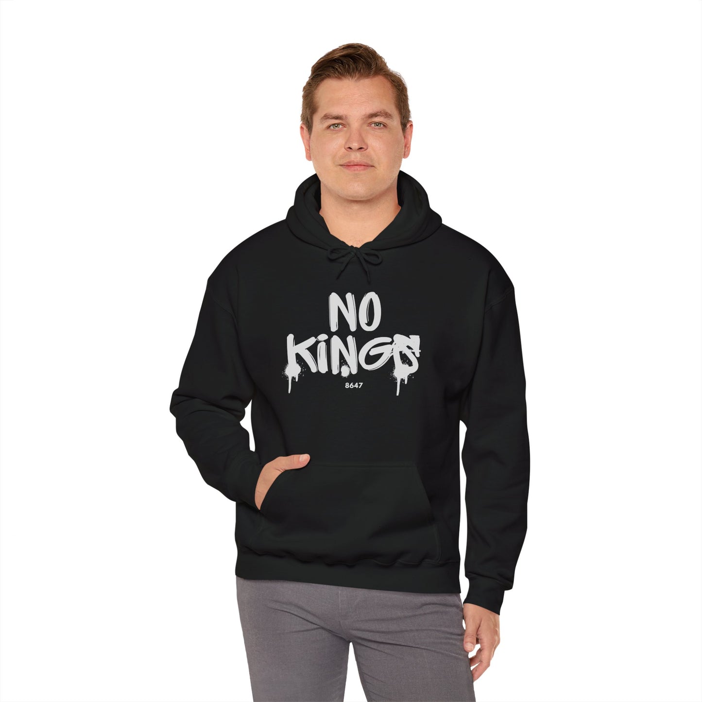 No Kings Protest Hoodie, Anti-Trump Sweatshirt, Political Activist Apparel, Resistance Clothing, Unisex Pullover