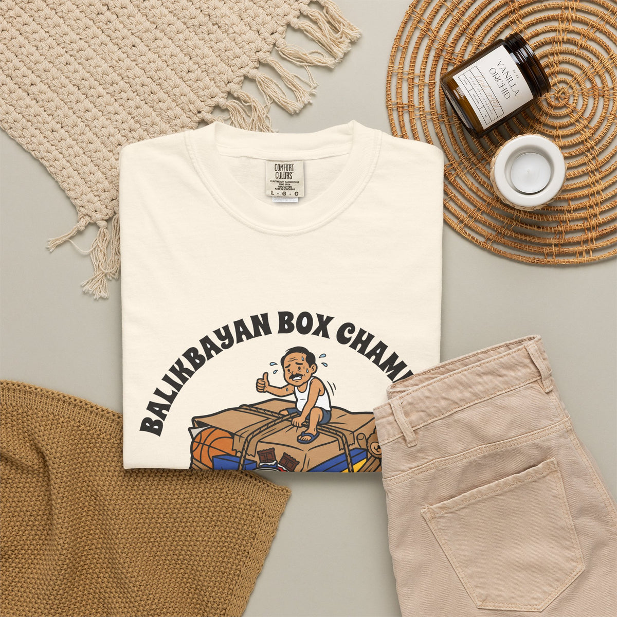 Balikbayan Box Champion It Will Fit Funny Filipino T-Shirt, Fil-Am Gift, Comfort Colors Tee