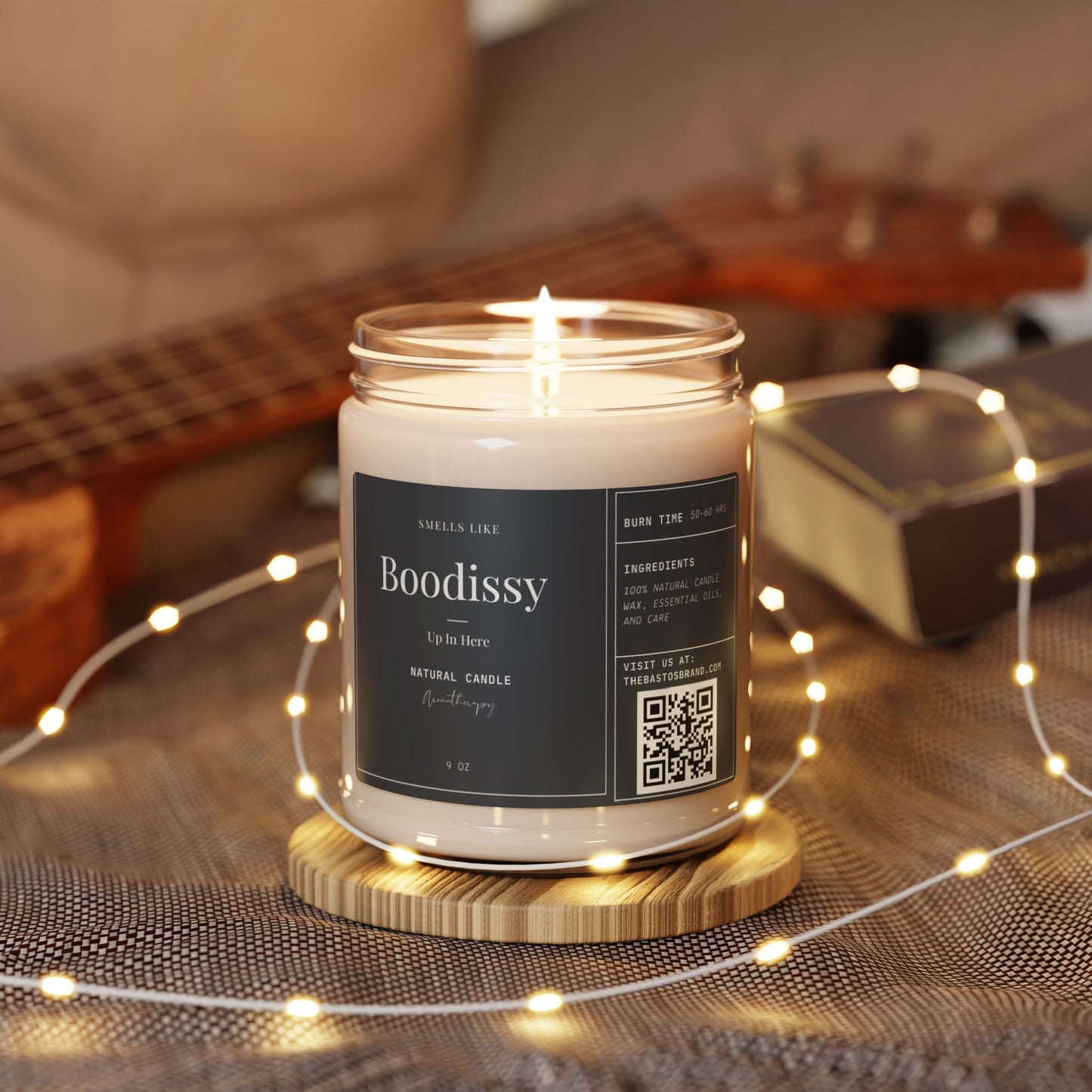 Offensive Candle | Smells Like Boodissy Up In Here | Bold Glass Jar Candle for Fun Gifting