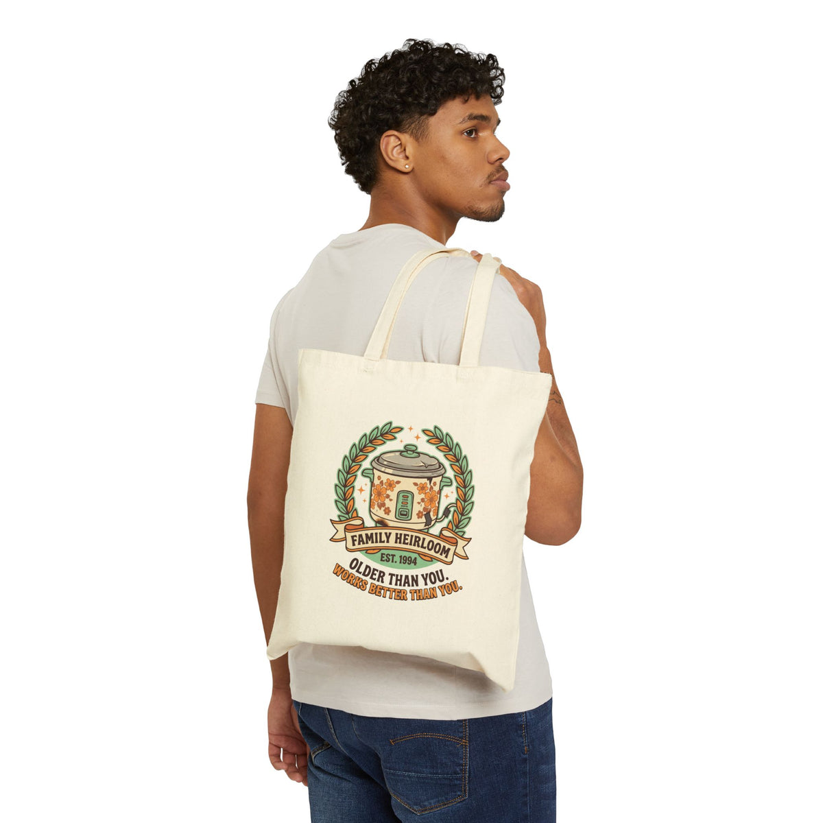 Rice Cooker Family Heirloom Est 1994 Funny Asian Tote Bag, Natural Canvas Filipino Gift