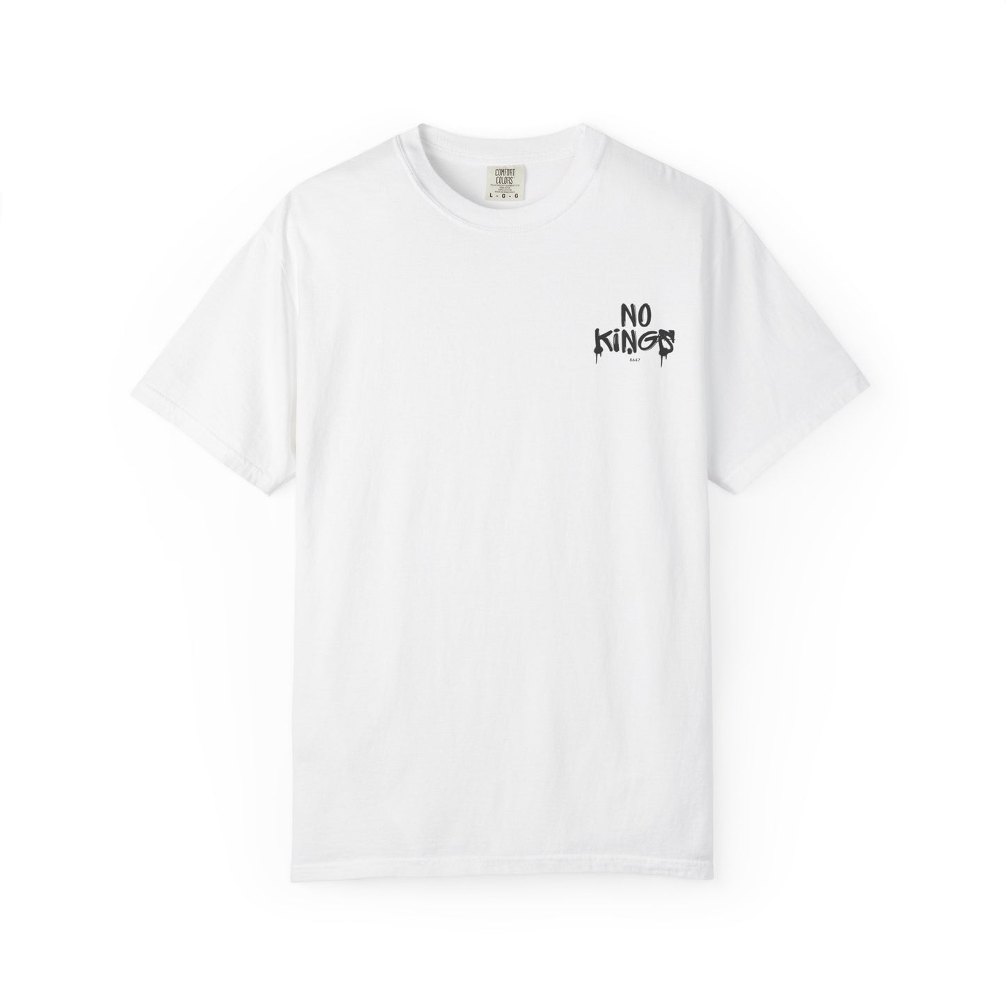 No Kings Protest T-Shirt, Anti-Trump Tee, Unisex Garment-Dyed White Shirt, Political Statement Top, Resist Apparel
