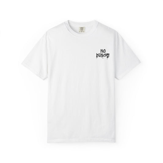 No Kings Protest T-Shirt, Anti-Trump Tee, Unisex Garment-Dyed White Shirt, Political Statement Top, Resist Apparel