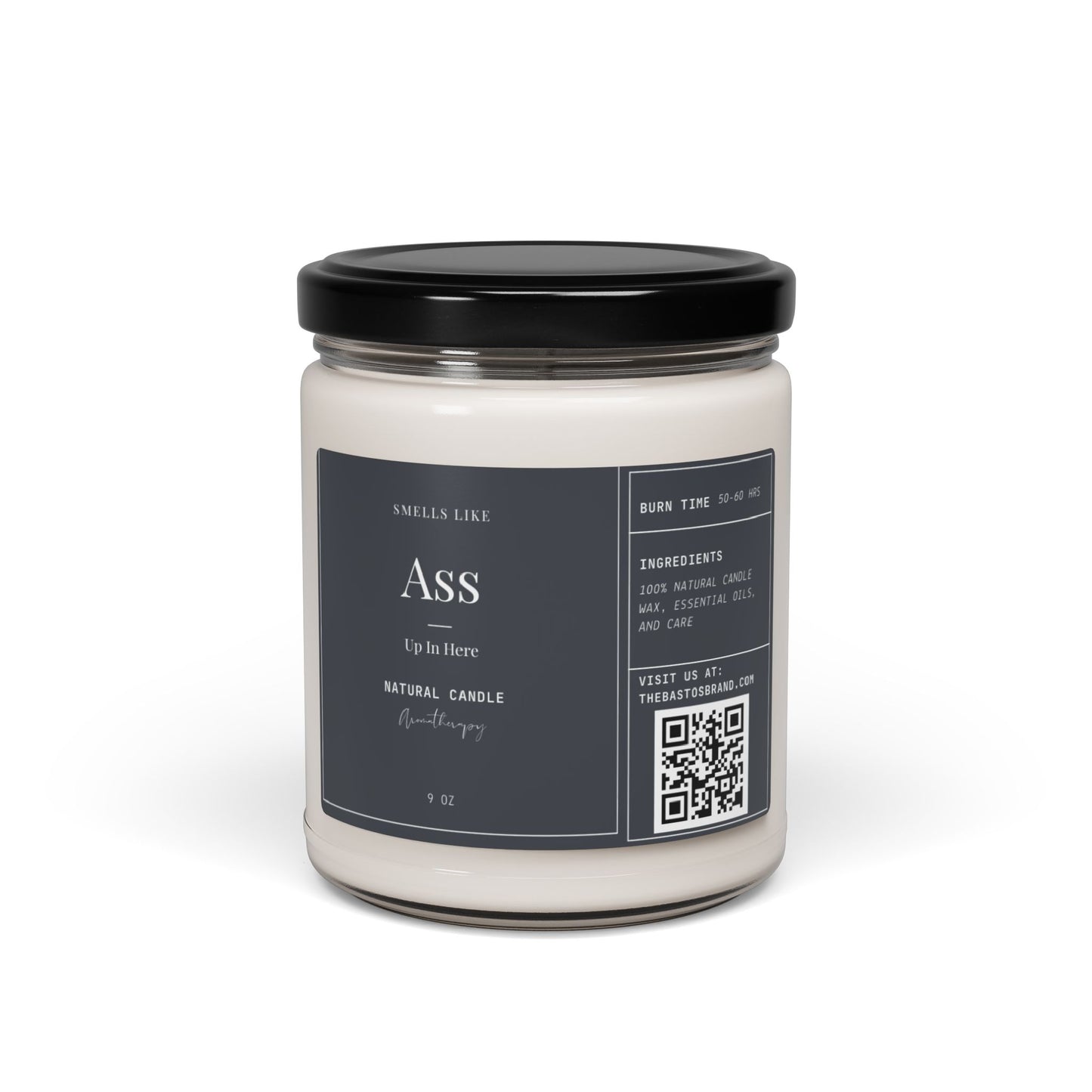 Offensive Candle | Smells Like Ass Up In Here | Bold Glass Jar Candle for Fun Gifting