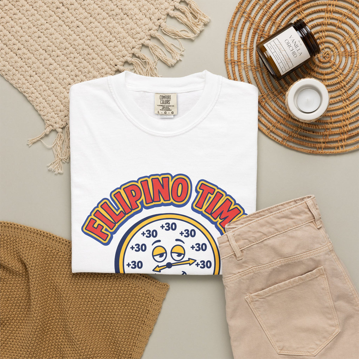 Filipino Time Always On Time Funny Pinoy T-Shirt, Fil-Am Gift, Comfort Colors Tee