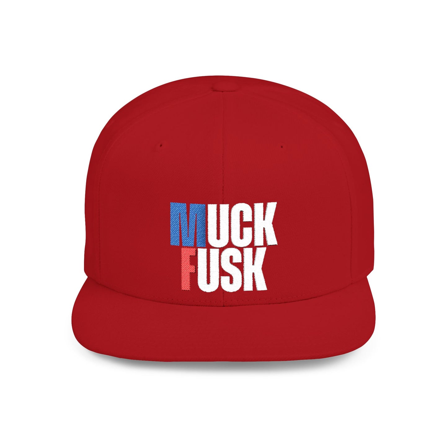 MUCK FUSK - White Blue and Red Embroidery