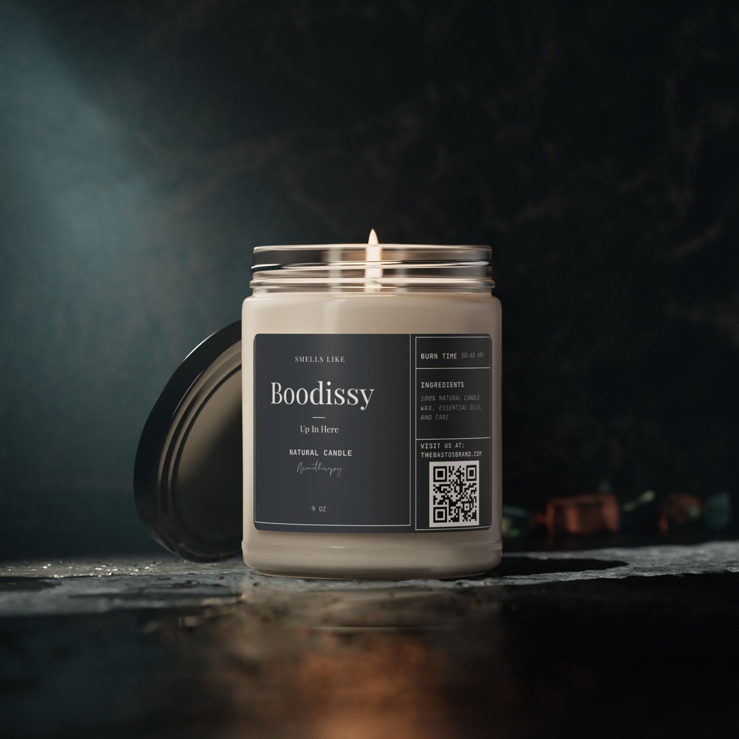 Offensive Candle | Smells Like Boodissy Up In Here | Bold Glass Jar Candle for Fun Gifting