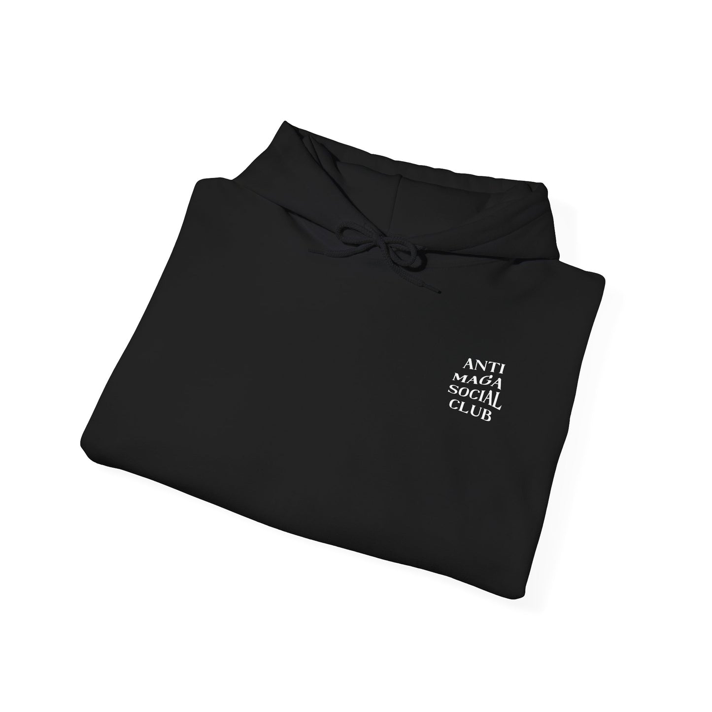 Anti MAGA Social Club Black Hoodie, Unisex Sweatshirt, Protest Apparel, Political Statement Wear, Activist Clothing