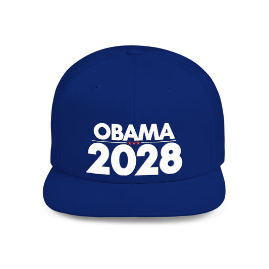 Obama 2028 Hat –  Political Statement Cap by The Bastos Brand White Embroidery