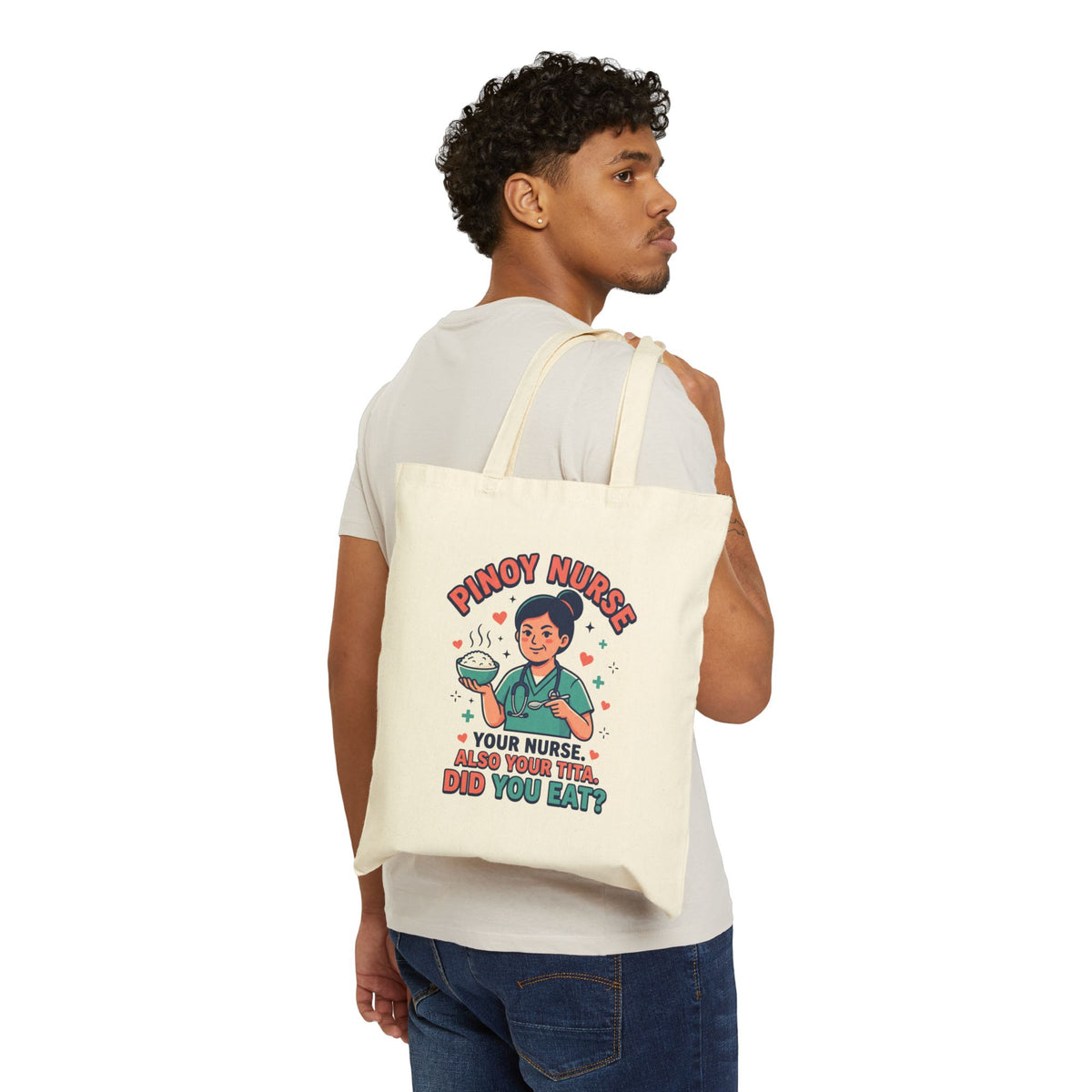 Pinoy Nurse Your Nurse Also Your Tita Funny Filipino Tote Bag, Natural Canvas Filipino Gift