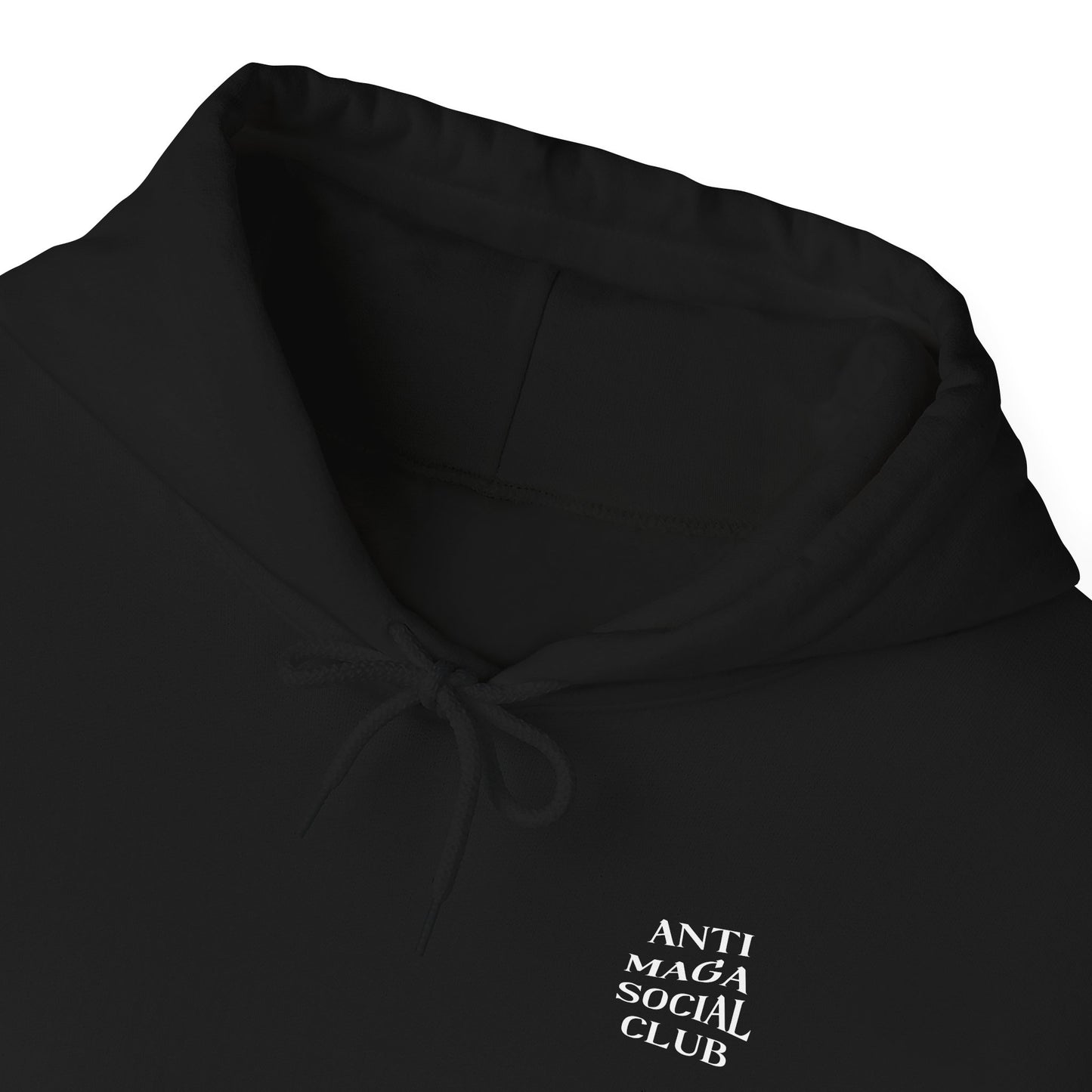 Anti MAGA Social Club Black Hoodie, Unisex Sweatshirt, Protest Apparel, Political Statement Wear, Activist Clothing