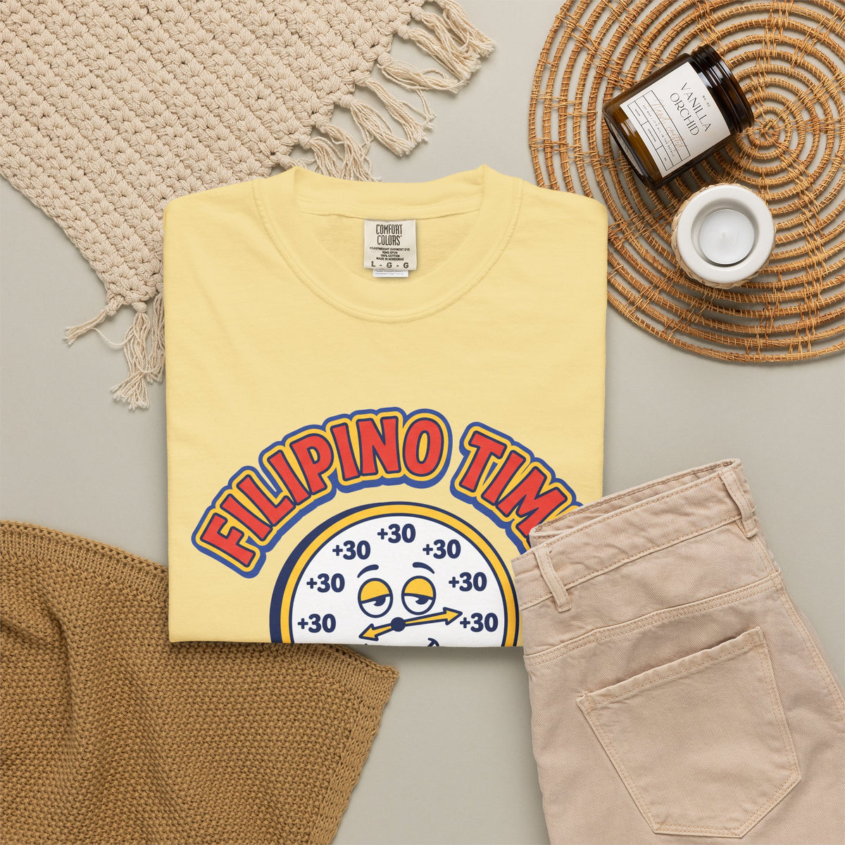 Filipino Time Always On Time Funny Pinoy T-Shirt, Fil-Am Gift, Comfort Colors Tee